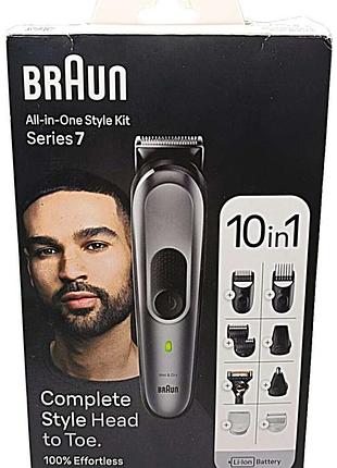 Машинка для стрижки волос триммер б/у braun all-in-one style kit series 7 mgk7420