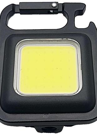 Б/у брелок з ліхтариком cob rechargeable keychain light акумуляторний з відкривалкою та магнітом (208059