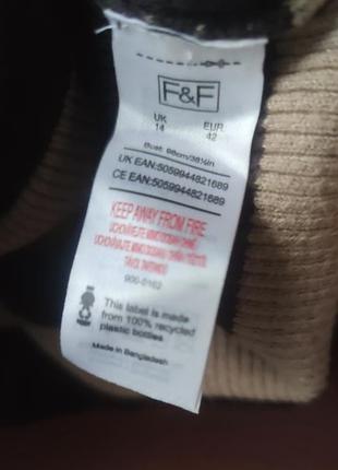 Джемпер с высоким горлом в рубчик f&amp;f р.m-l 5