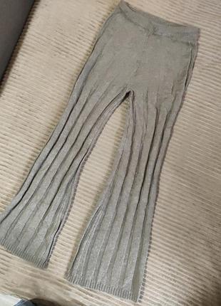 Брюки жіночі boohoo кльош теплі сірі м