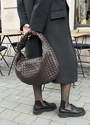 Сумка bottega veneta nappa intrecciato classic jodie brown