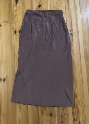 Жіноча довга спідниця максі шоколадного кольору, розмір m-l