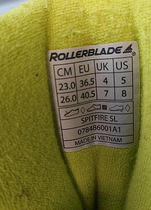 Б/у rollerblade spitfire sl 7