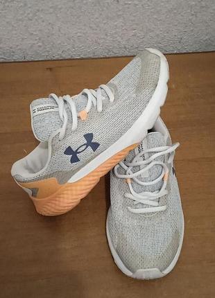 Кросівки чоловічі under armour сірі з помаранчевим