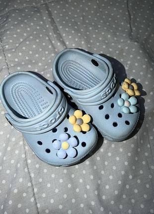 Шльопанці дитячі crocs блакитні