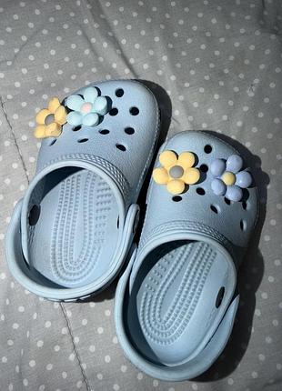 Шльопанці дитячі crocs блакитні 2