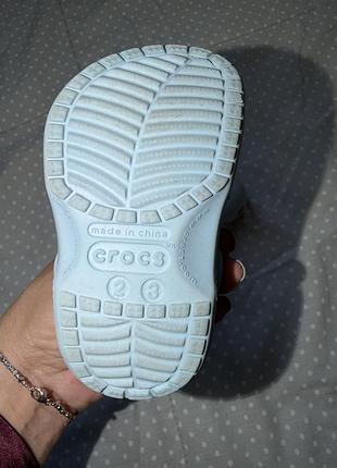 Шльопанці дитячі crocs блакитні 3