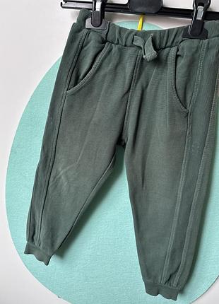 Спортивні штани для хлопчика zara зелені, 3 роки, трикотажні