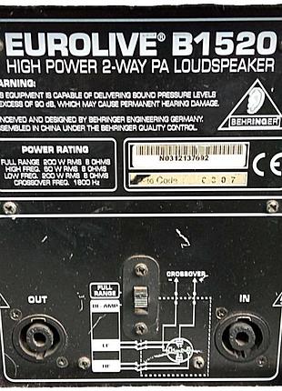 Акустична система колонки б/у behringer eurolive b1520