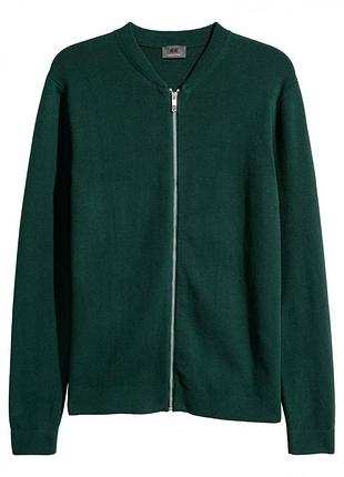 Толстовка тонкой вязки для мужчины h&m premium 0495616-004 m зеленый