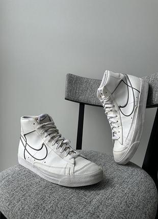 Білі кросівки кеди взуття nike blazer