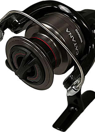 Рыболовная спиннинговая катушка б/у shimano catana c3000 fd 2+1bb