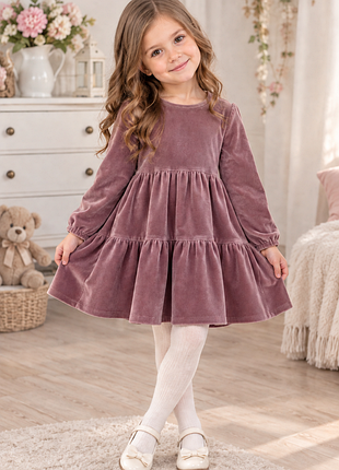 Велюровое платье для девочки filli kids&amp;wear 116 см (5-6 лет)