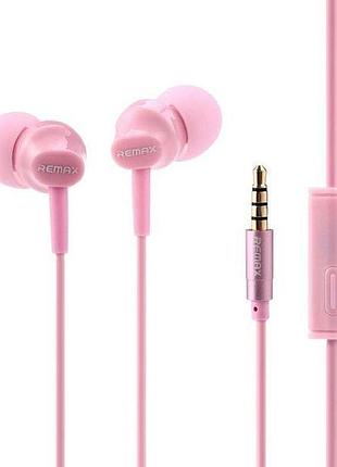 Наушники bluetooth-гарнитура hf remax (or) rm-501 pink (mic + button call answering) (4-019)