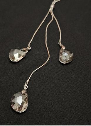 Кольє сотуар кристали swarovski 3
