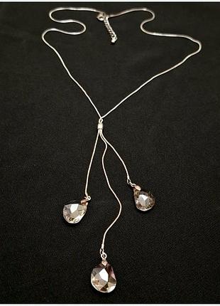 Колье сотуар кристаллы swarovski