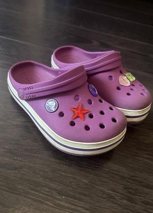 Шльопанці дитячі crocs c10 фіолетові