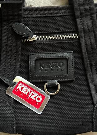 Сумка жіноча kenzo чорна текстильна 2