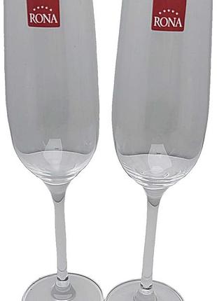 Бокал стакан б/у rona magnum 220 мл, 2шт (тягнута ніжка) (7604 0 220)