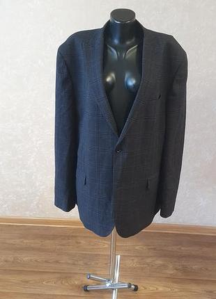Мужской классический пиджак в клетку next tailoring regular fit, большой размер 48l / 3xl