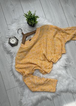 Светр жіночий h&m кроп-топ в'язаний жовтий ✅ by mariiahuts.clothes 🤎
