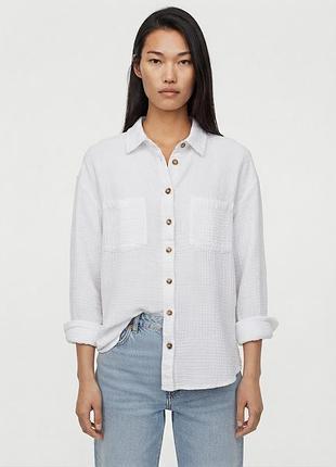 Біла муслінова сорочка h&m