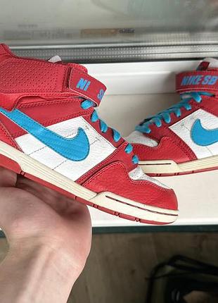 Кросівки nike sb mogan червоні, білі, блакитні, розмір 37.5, устілка 23.5 см