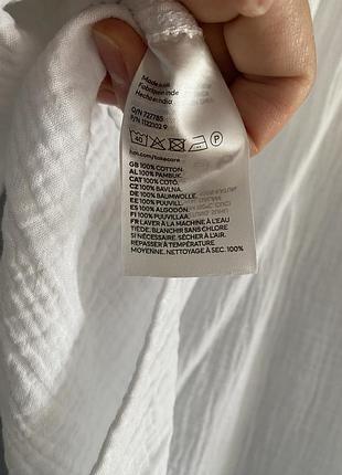 Біла муслінова сорочка h&m 5