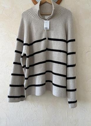 Светр в смужку h&m  (р.xxl) 4