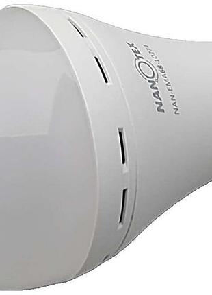 Б/у лампа led аккумуляторная nanotex а68 10вт е27 белый свет 4100к арт.103805