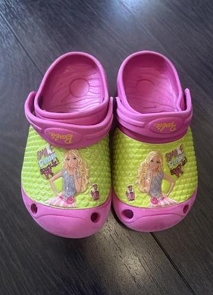 Капці для дівчаток barbie рожеві, салатові