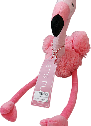 Б/у blokker let's play knuffel flamingo - 27 cm