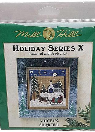 Б/у mill hill mhcb192 sleigh ride / поїздка на санях