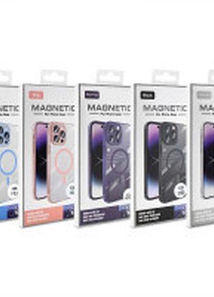 Чохол для мобільного телефона clear magnetic tpu+pc case iphone 15 pro max transparent