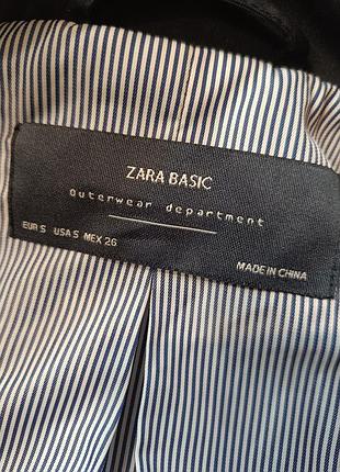 Укорочений темно-синій тренч zara basic. 9