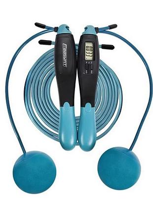 Скакалка скоростная с счетчиком twinrope ef-1909-gn 2,8 метра
