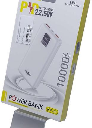 Універсальний зовнішній акумулятор повербанк б/у klgo kp-43 10000 mah