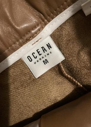 Шкіряні штани коричневі ocean 5
