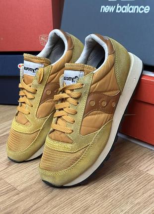 Кросівки saucony jazz жовті, розмір 38, устілка 25 см, замша, текстиль