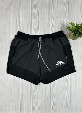 Nike trail dri fit шикарні спортивні шорти з гарним функціональним дизайном розмір м