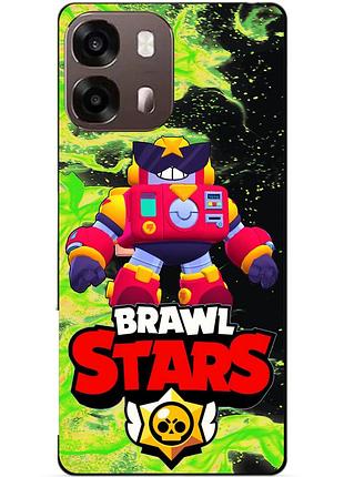 Чехол силиконовый бампер для oppo a6s с героем бравл вольт brawl