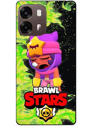 Чехол силиконовый бампер для oppo a6s с героем бравл сэнди brawl