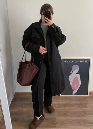 Пальто жіноче boohoo чорне xxl