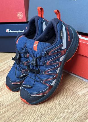 Кросівки дитячі salomon xa pro синьо-помаранчеві, розмір 36, устілка 22 см