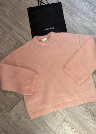 Джемпер персиковий h&m premium wool/mohair 3