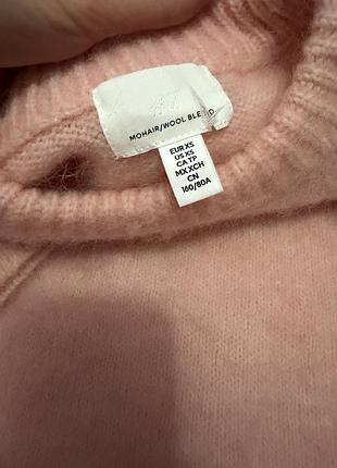 Джемпер персиковий h&m premium wool/mohair 6