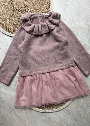 Тепла сукня з фатіном на 2 роки 92 см h&m
