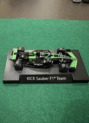 Колекційна моделька hot wheels kick sauber f1 team valtteri bottas №77, зелений, масштаб 1:64