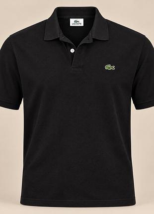 Чорна футболка lacoste 2