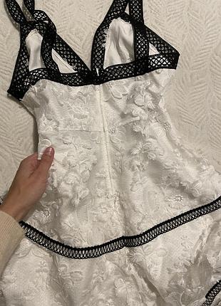 Сукня asos біла із мереживом 5